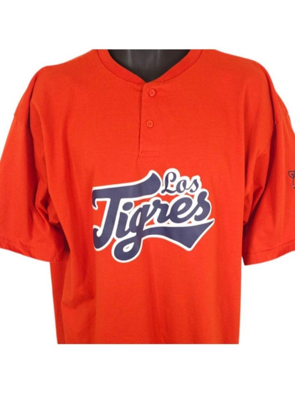 Los Tigres Baseball T Shirt Mens Size 2XL Orange Tigers Jersey